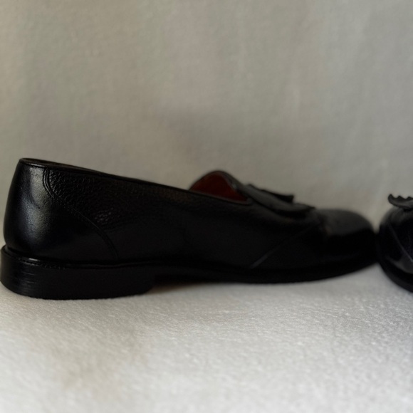 Stanley Blacker Men’s size 10 Leather Black Tasseled Loafers - Picture 11 of 16
